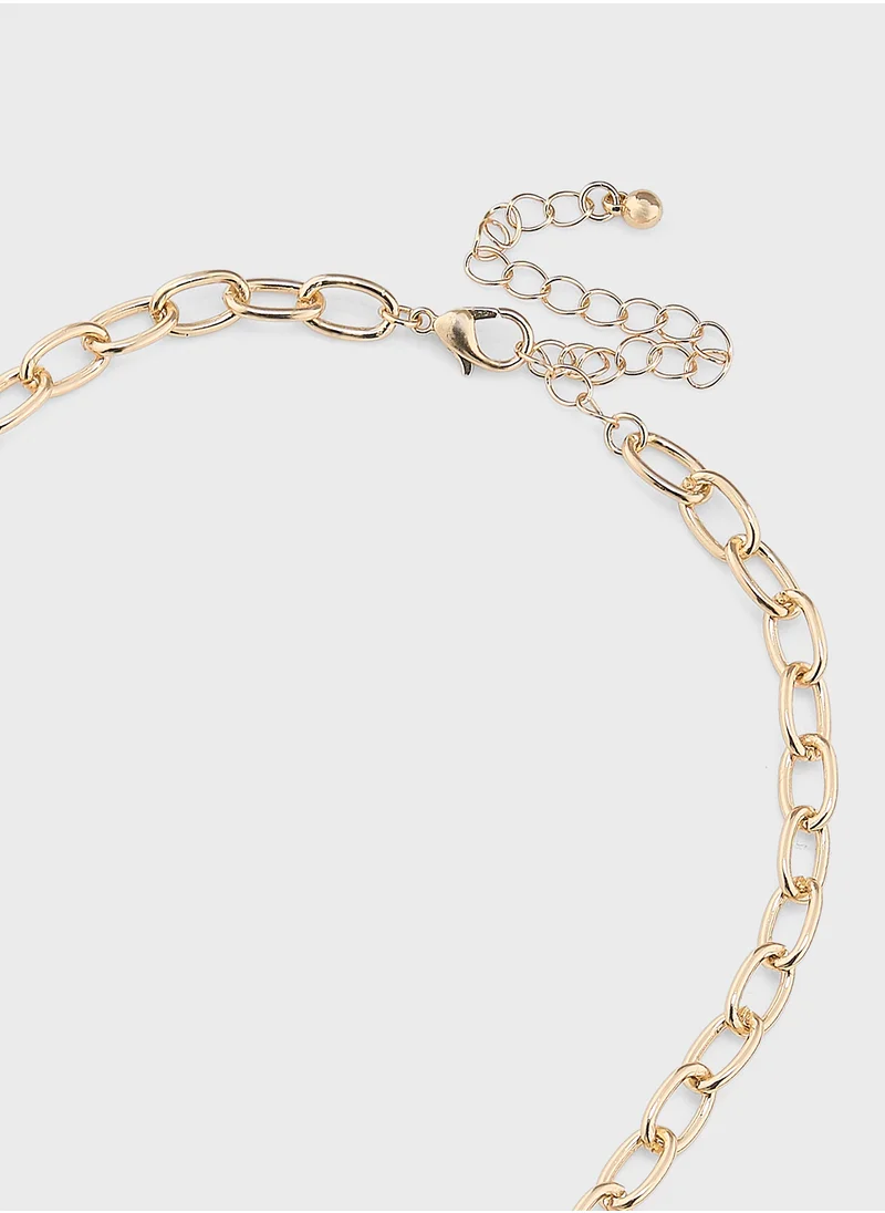 جينجر 2 Pack Shell Chain Necklace