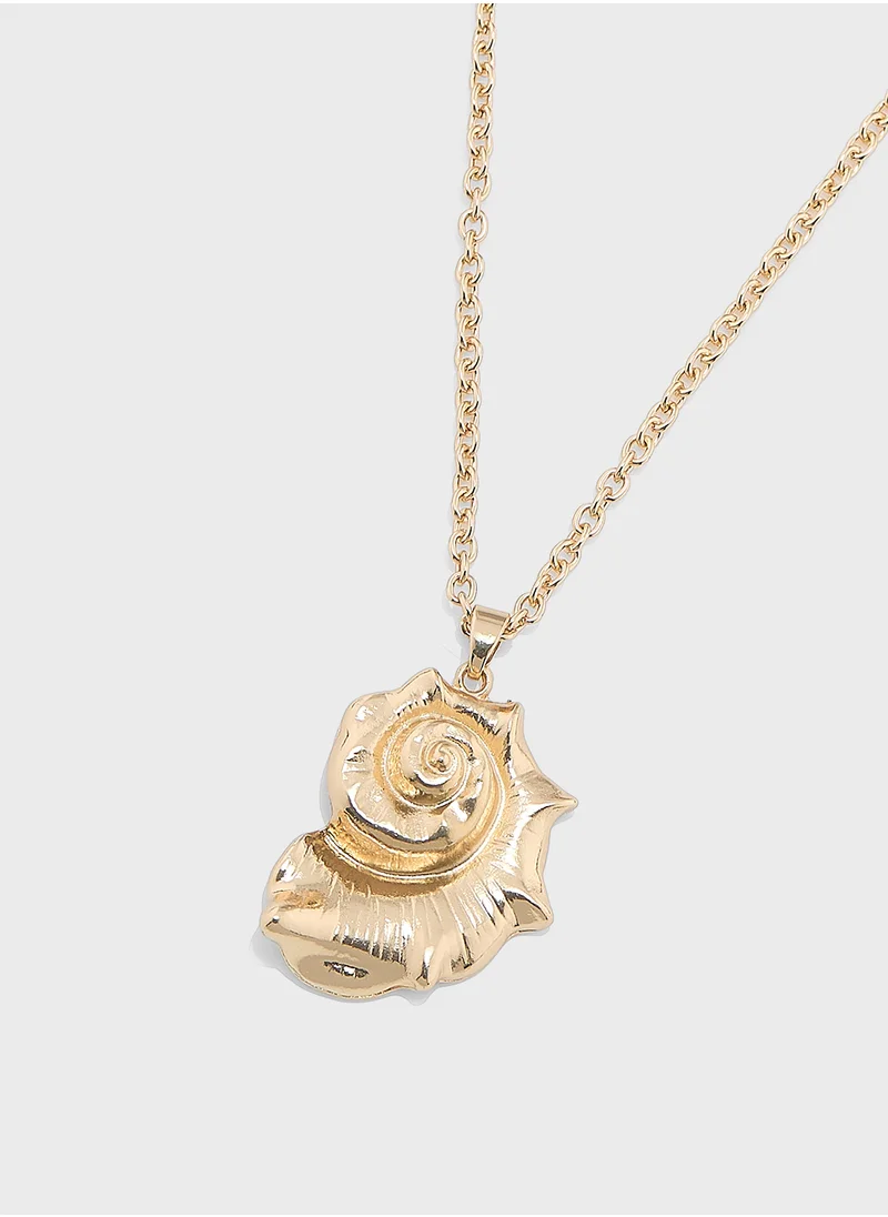 جينجر 2 Pack Shell Chain Necklace