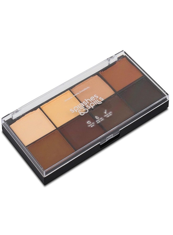 Splashes & Spills Professional Face Painting Palette - Skin Friendly Face Paint Kit - Cruelty-Free & Vegan Water Based Face Paint Makeup for Theatre, SFX & Halloween- 8 Colors 5g Each - Splashes & Spills - Nude Colors - Image 1