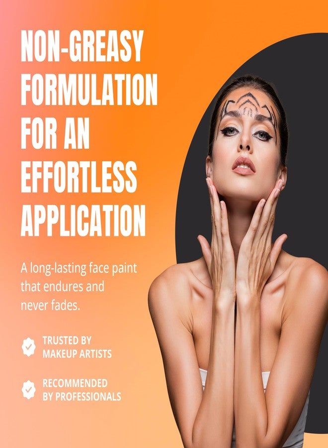 Splashes & Spills Professional Face Painting Palette - Skin Friendly Face Paint Kit - Cruelty-Free & Vegan Water Based Face Paint Makeup for Theatre, SFX & Halloween- 8 Colors 5g Each - Splashes & Spills - Nude Colors - Image 3