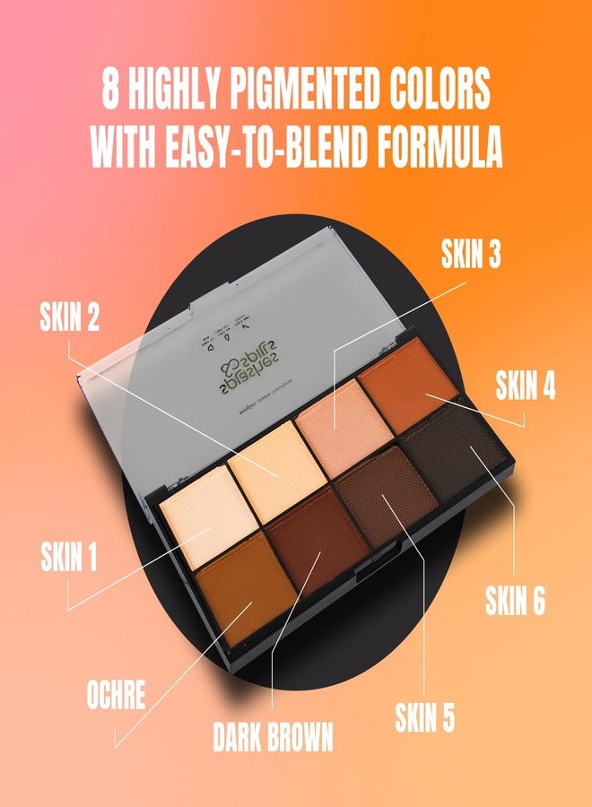 Splashes & Spills Professional Face Painting Palette - Skin Friendly Face Paint Kit - Cruelty-Free & Vegan Water Based Face Paint Makeup for Theatre, SFX & Halloween- 8 Colors 5g Each - Splashes & Spills - Nude Colors - Image 2