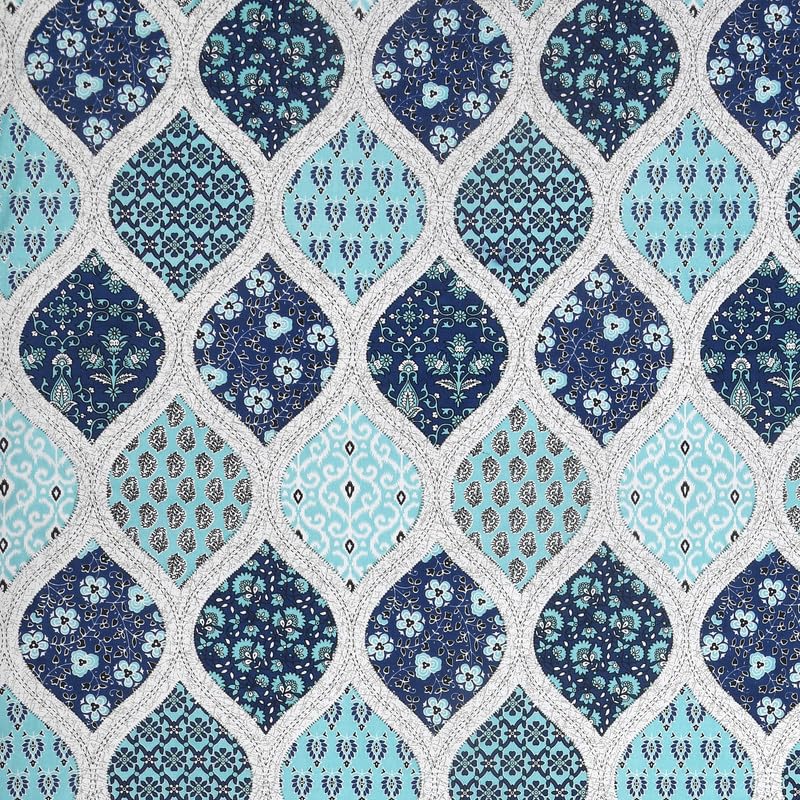 KOTTS & STITCH KOTTS STITCH Cotton Double Bed Bedsheet Set with 2 Pillow Covers 210 TC 237x274 cm Jaipuri Tradtional Ajrak Print - Image 5