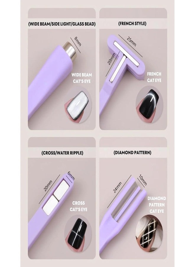 kreni Professional 8-in-1 Cat Eye Nail Magnet Tool Kit – Multi Design Magnetic Pen for Nail Art Multicolour - Image 3