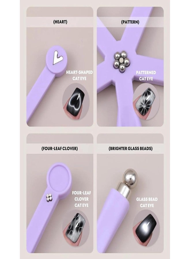 kreni Professional 8-in-1 Cat Eye Nail Magnet Tool Kit – Multi Design Magnetic Pen for Nail Art Multicolour - Image 5