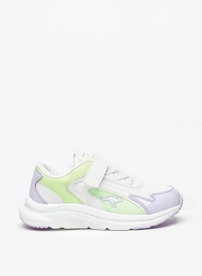 كانغاروس Girls Textured Sports Shoes with Hook and Loop Closure