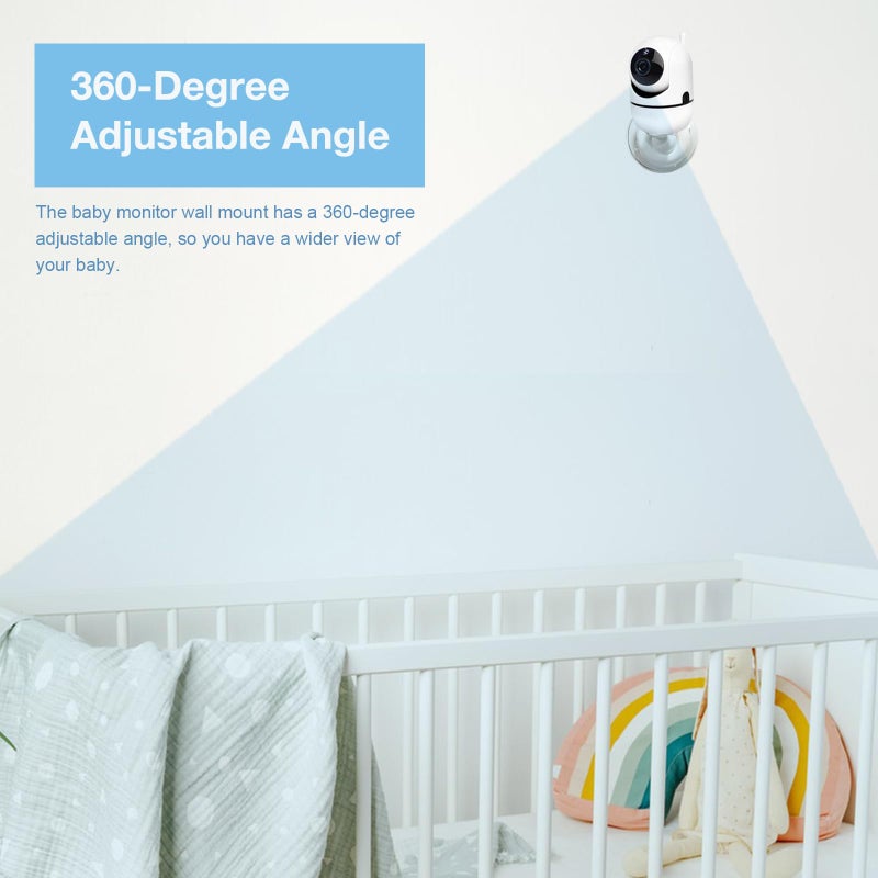Derebir Adjustable Baby Monitor Wall Mount Compatible with Hellobaby, iFamily, OKAIDI, Blemil, ANMEATE, Nooie, for HelloBaby HB6550/HB6560/HB65/HB66/HB6339, 1/4 Thread Connection, Camera Not Included - Image 3