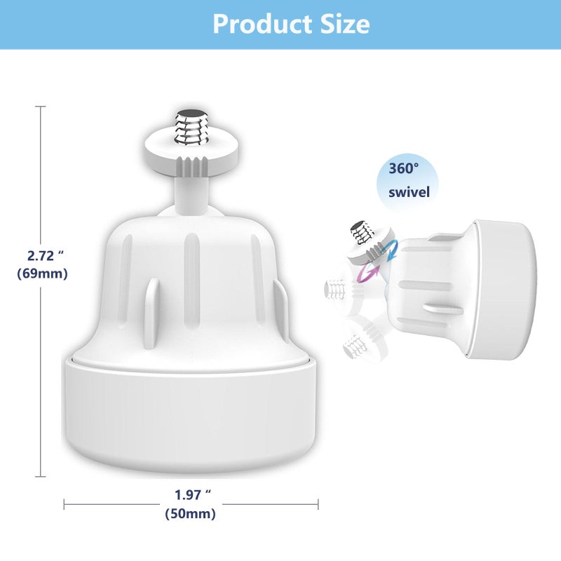 Derebir Adjustable Baby Monitor Wall Mount Compatible with Hellobaby, iFamily, OKAIDI, Blemil, ANMEATE, Nooie, for HelloBaby HB6550/HB6560/HB65/HB66/HB6339, 1/4 Thread Connection, Camera Not Included - Image 4
