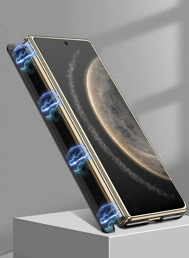 عام غطاء هواوي ميت إكس6 - طلاء مغناطيسي غير لامع مقاوم للسقوط مع حماية المفصل، غطاء رفيع جدًا قابل للطي مقاوم للصدمات - Image 2