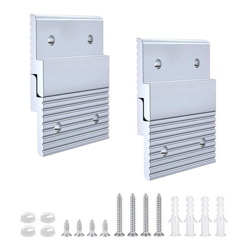 2 inch French Cleat Picture Hanger Aluminum Mirror Hanging Kit with Hardware Ideal for Artwork Whiteboard Cabinet Holds 30 lbs per Pair 2 Pairs