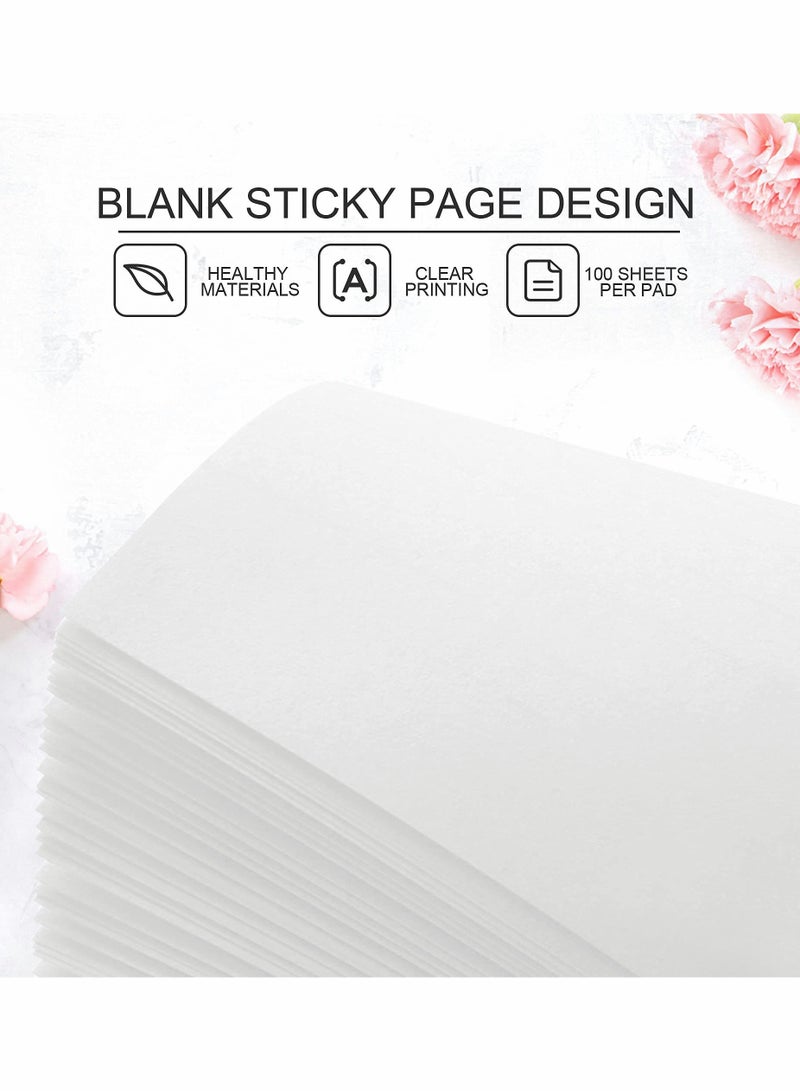 Sticky Notes 3x3 Inches, 600 Sheets White Color Self-Stick Pads, 6 Pads/Pack, 100 Sheets/Pad, Great Value Pack - Image 5