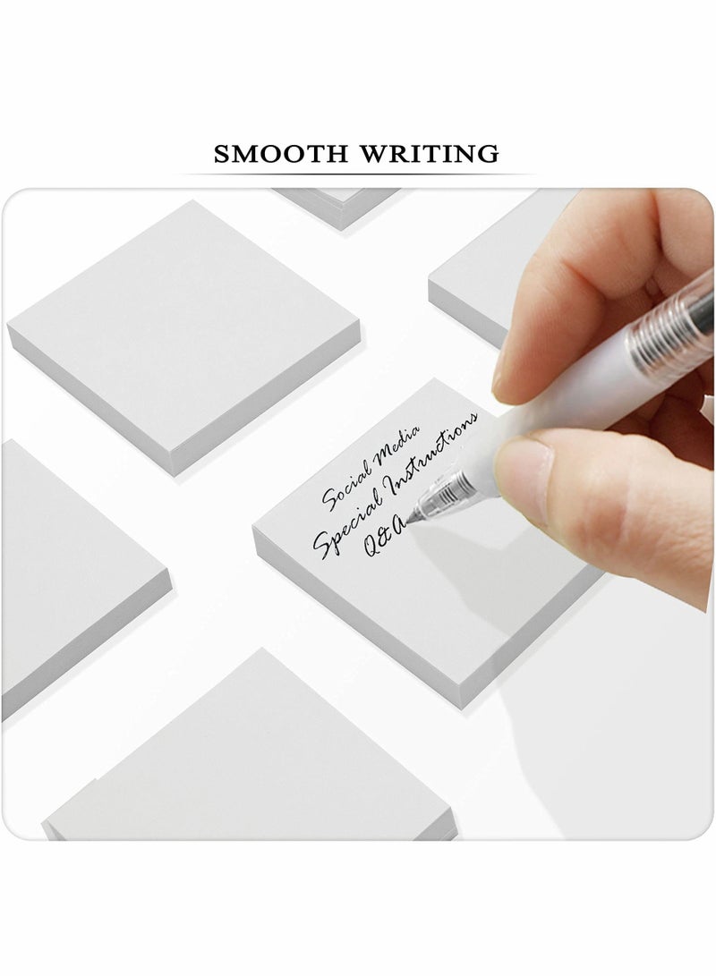 Sticky Notes 3x3 Inches, 600 Sheets White Color Self-Stick Pads, 6 Pads/Pack, 100 Sheets/Pad, Great Value Pack - Image 3