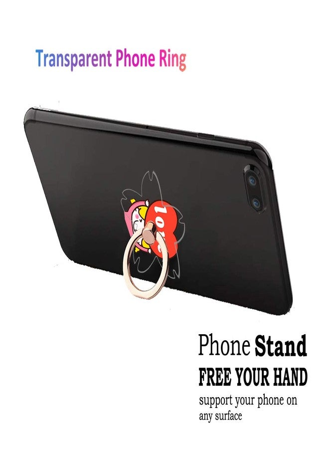 lenoup Transparent Oriental Cherry Cell Phone Ring Holder Kickstand,360 Rotation Clear Cherry Blossom Cell Phone Finger Ring Grip Stand for Phones,Pad - Image 4