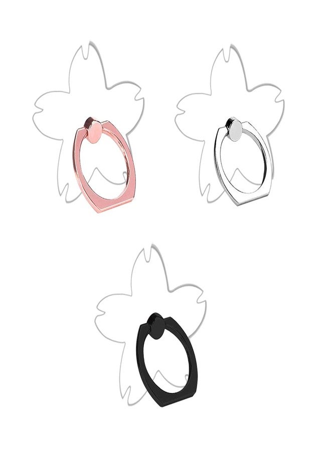 lenoup Transparent Oriental Cherry Cell Phone Ring Holder Kickstand,360 Rotation Clear Cherry Blossom Cell Phone Finger Ring Grip Stand for Phones,Pad - Image 1