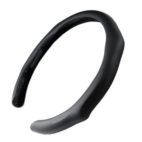 PartsTo Quick Install Sporty Black Perforated Nappa Leather Steering Wheel Cover for All 14½ to 15 inches Car Sedan Coupe SUV Pickup 14.5 to 15 - Image 2