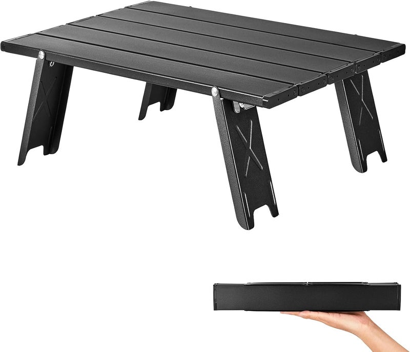 ATEPA Ultralight Compact Small Camping Table, Backpacking Mini Small Folding Camping Side Table for Camp, Portable Table for Outdoor Picnic,Tent,Travel,Beach - Image 1