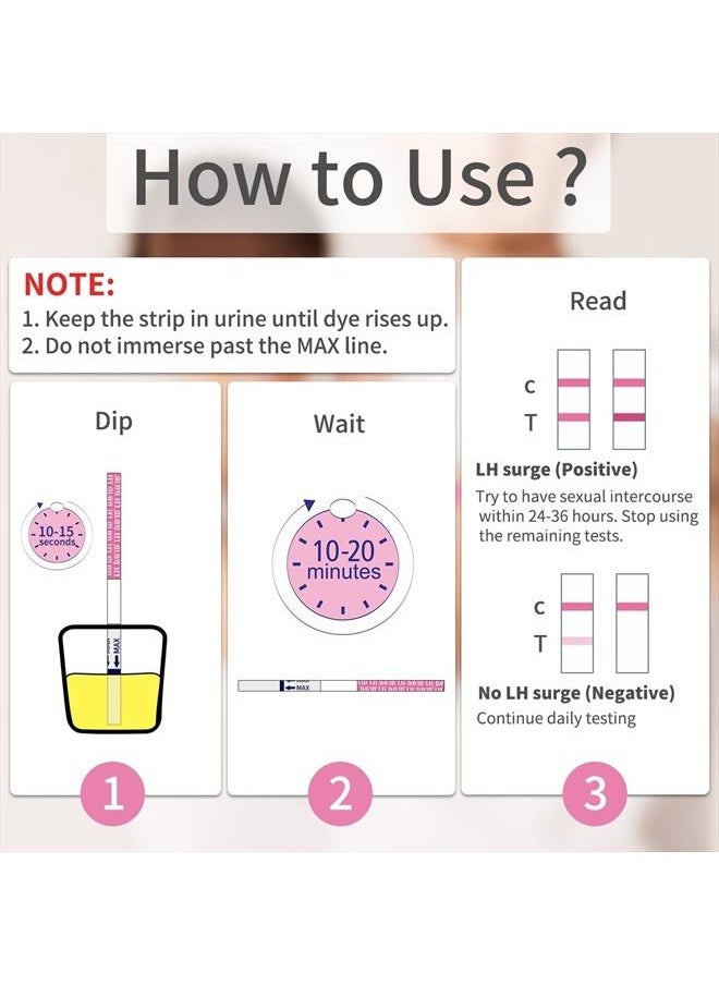 David - 50 Ovulation Test Strips, Ovulation Predictor kit, Fertility Test for Women, 50 Free Urine Cup, Fertility Tracker Kit, Accurate Results - 50 Count, LH Test, EXP 10-30-2023 - Image 1
