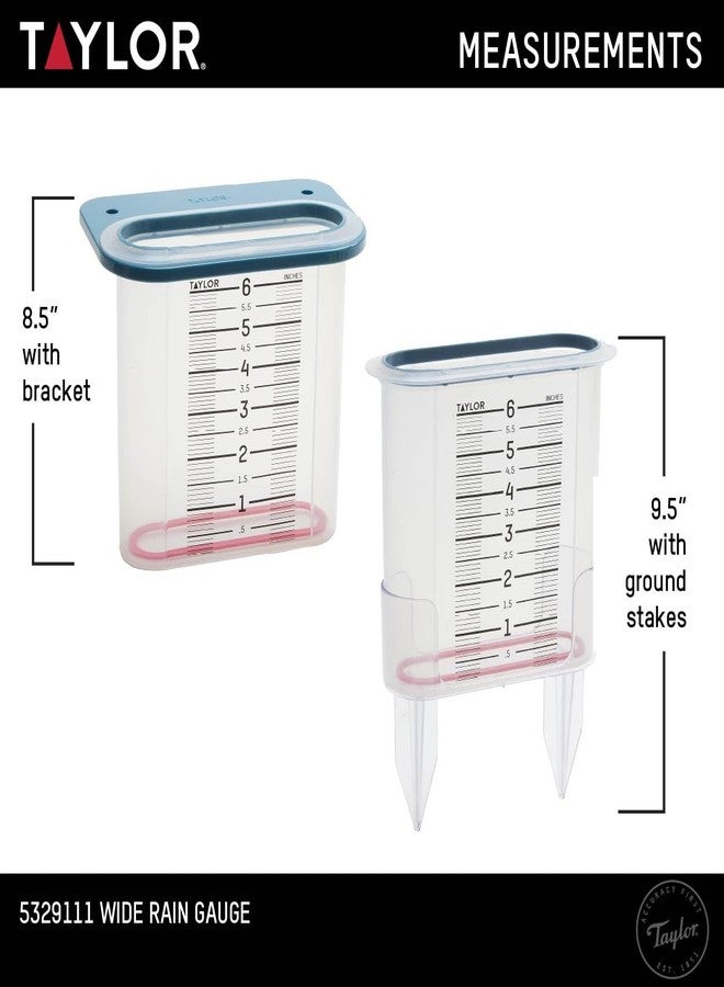 Taylor Break and Freeze Proof Flexible Silicone Rain Gauge, Measure and Monitor Precipitation, Easy to Read for Backyard, Patio, Garden, and Lawn, Post Mount or Ground Stake, 6-Inch, Teal - Image 5