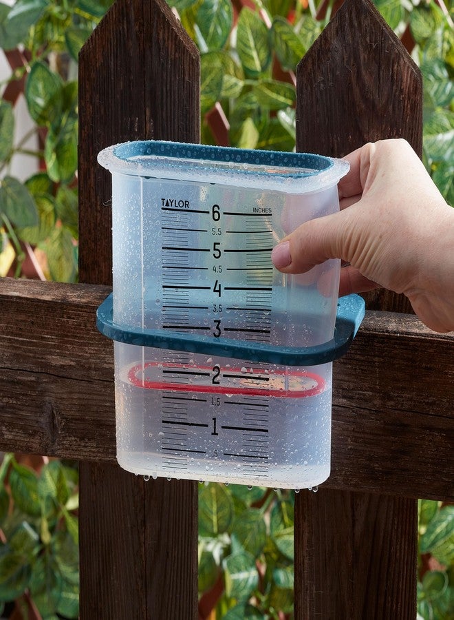 Taylor Break and Freeze Proof Flexible Silicone Rain Gauge, Measure and Monitor Precipitation, Easy to Read for Backyard, Patio, Garden, and Lawn, Post Mount or Ground Stake, 6-Inch, Teal - Image 4