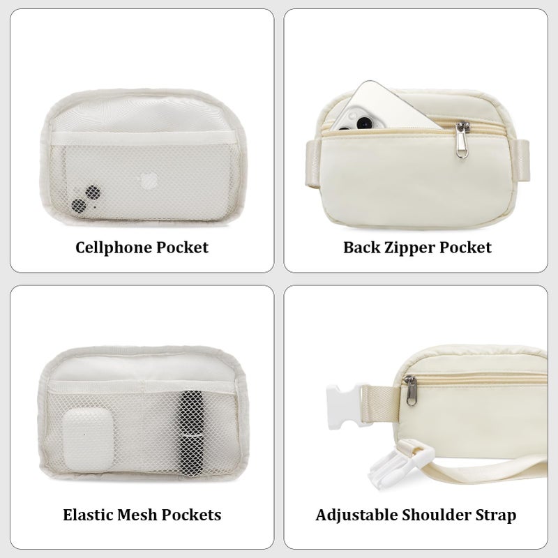 Lamyba Bachelorette Gifts for Bride Fanny Pack, Bride to be Gifts for Bridal Shower Party Wedding day, Belt Bag for Bride with Adjustable Strap, Waterproof Crossbody Waist Bag, Beige - Image 3