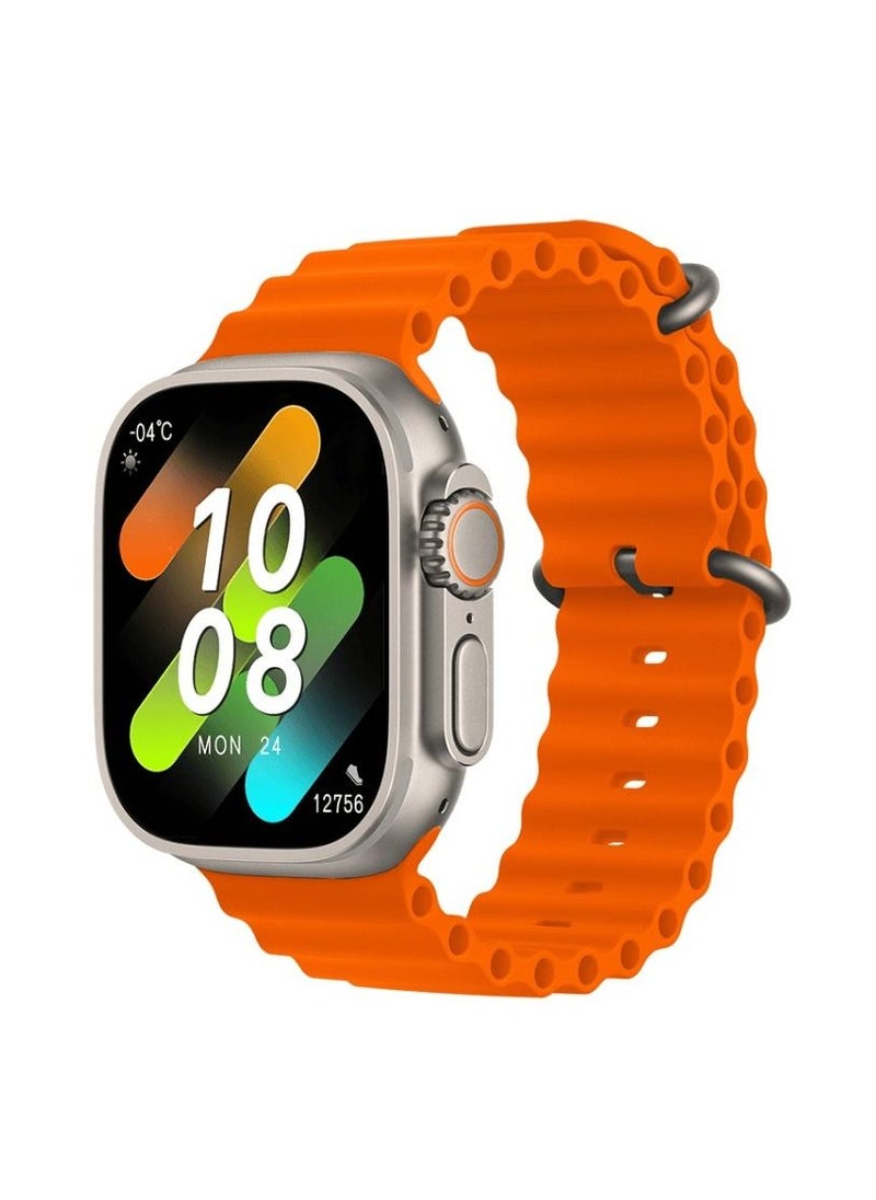 Bukhoor - HK 9 Ultra 2 Smart Watch With Wireless Charging Super AMOLED Display AI Chat GPT Playback Music For iOS & Android - Image 1