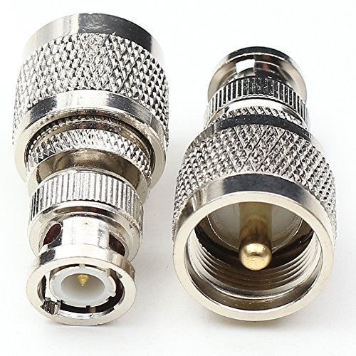 ANHAN UHF Male to BNC Male Connectors, Pl259 to BNC Coax Adapters for Ham Radio, Antenna, Scanner, Coaxial Cable 2Packs - Image 2