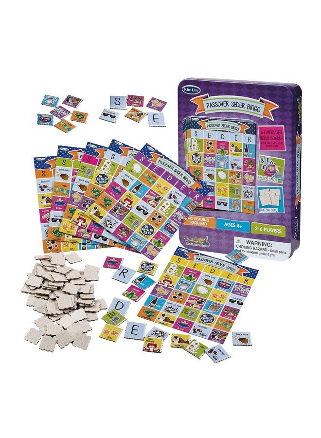 Rite Lite Passover Bingo Game Fun Passover Party Game For All Ages In A Collectible Tin - Image 2