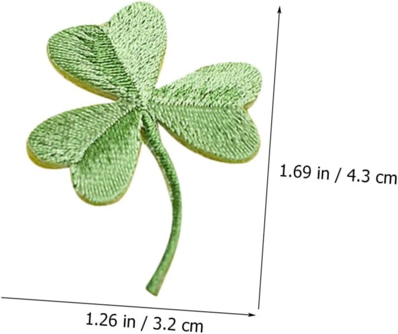 10pcs Wear-Resistant Shamrock Iron Patches Small Embroidered Appliqués for Hats and Coats St Patrick’s Day DIY Decorative Accessories - Image 2
