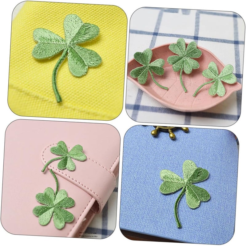 10pcs Wear-Resistant Shamrock Iron Patches Small Embroidered Appliqués for Hats and Coats St Patrick’s Day DIY Decorative Accessories - Image 3