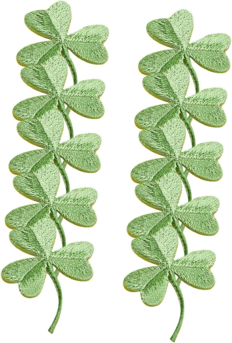 10pcs Wear-Resistant Shamrock Iron Patches Small Embroidered Appliqués for Hats and Coats St Patrick’s Day DIY Decorative Accessories - Image 1