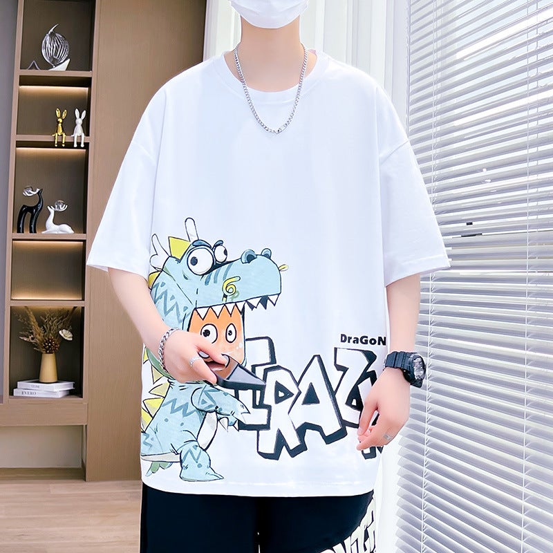 Junior High School Students 12-15 Years Old Boy Summer 13 Short-Sleeved T-Shirt 14 Cotton Half-Sleeved 16 Teenagers Big Children'S Clothes 17 - Image 1