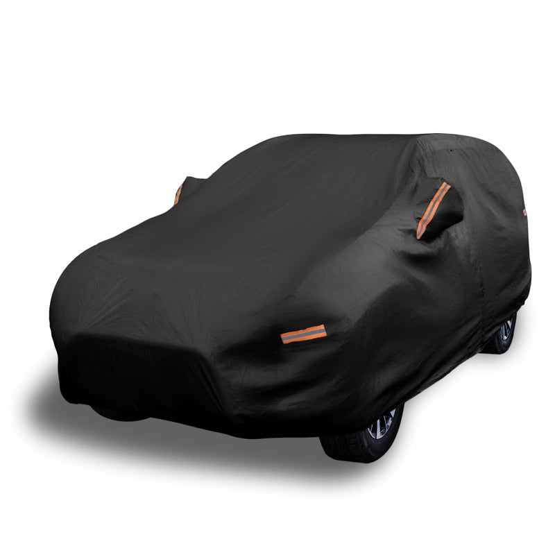 EzyShade 10Layer SUV Car Cover Waterproof All Weather See Vehicle SizeChart for Accurate Fit Outdoor Full Exterior Covers for Automobiles Car Tarp Jeep Rav4 CRV Black Size S2 See SizeChart