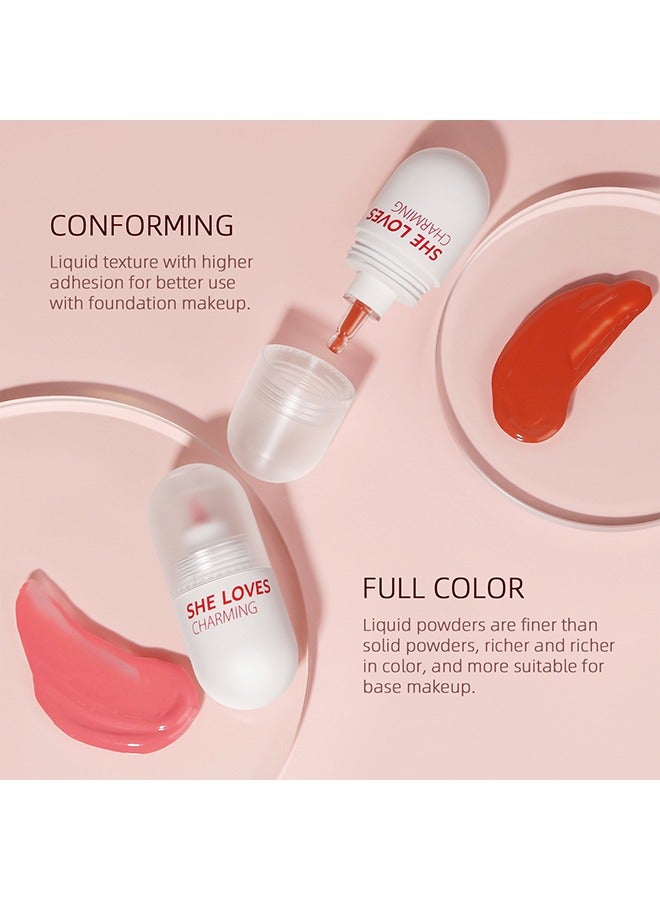 Sheloves Charming  Liquid Blush- Velvet Cream Lightweight Natural Looking Waterproof Long Lasting Blush Makeup for Cheek Natural Looking Soft Cream Liquid Blush Stick (#03) - Image 3