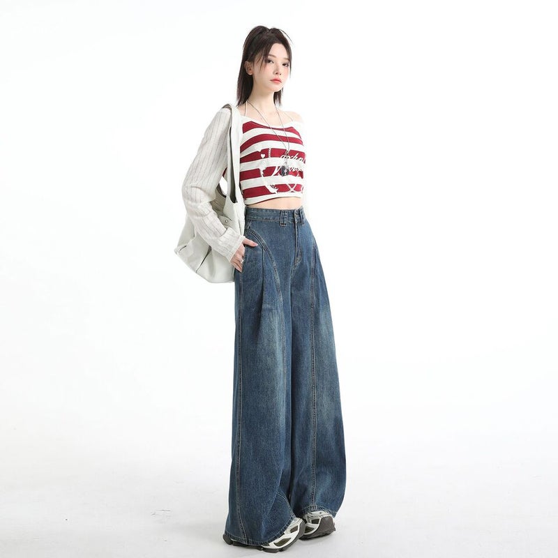 Unisex Classic Denim Jeans Loose Fit Daily Outdoor Wear - Image 2