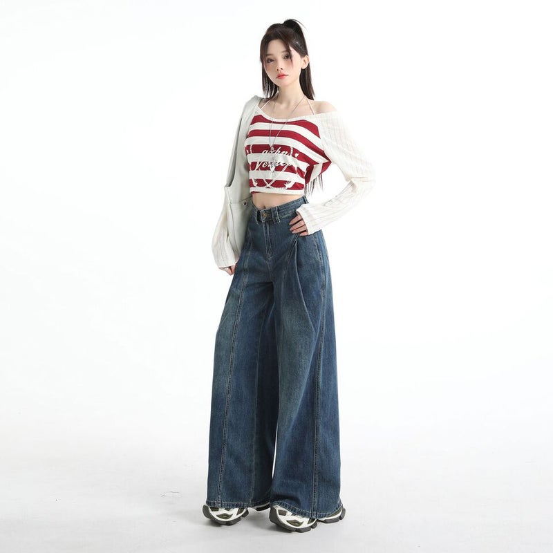 Unisex Classic Denim Jeans Loose Fit Daily Outdoor Wear - Image 3