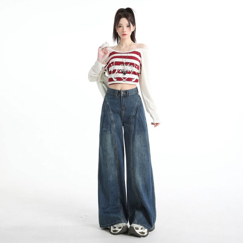 Unisex Classic Denim Jeans Loose Fit Daily Outdoor Wear - Image 1