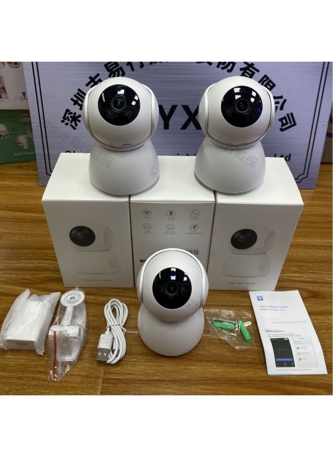 Generic Smart Wireless Network Little Snowman HD Camera V380 Yundong Straw Man Head Shaking Monitor Cloud Ant Professional Level-Body Color:V380 Snowman 64G  - Image 5