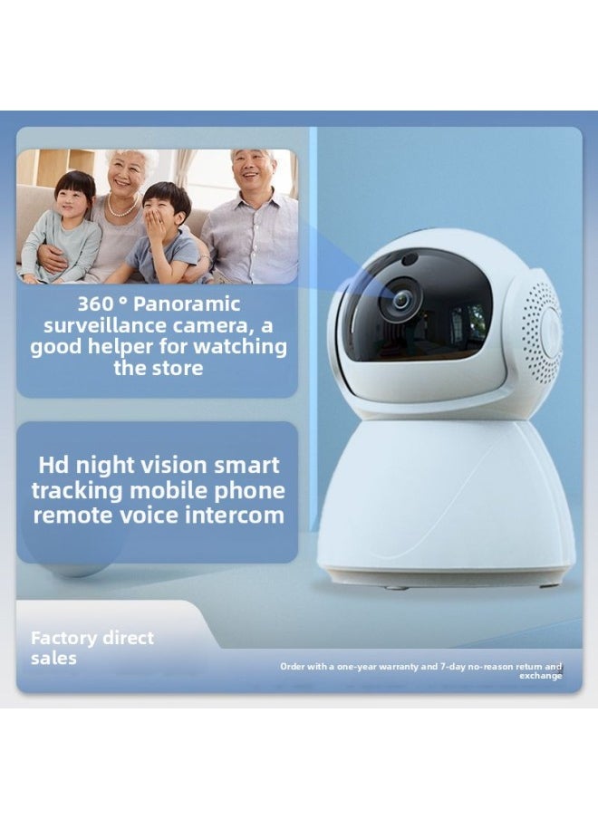Generic Smart Wireless Network Little Snowman HD Camera V380 Yundong Straw Man Head Shaking Monitor Cloud Ant Professional Level-Body Color:V380 Snowman 64G  - Image 3