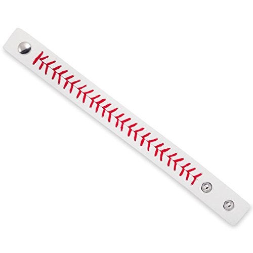 ChalkTalkSPORTS Authentic Baseball Leather Bracelet | Baseball Jewelry - Image 3
