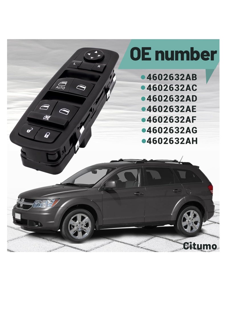 Generic Driver Side Master Power Window Switch 8+13 Pins Compatible with 2008-2012 Jeep Liberty 2007-2011 Dodge Nitro 2009-2010 Dodge Journey Replaces 4602632AH 4602632AF 4602632AB 4602632AG Black Color  - Image 3