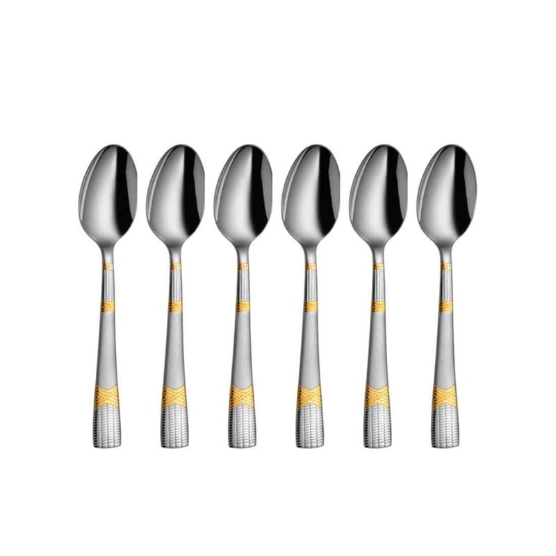 Shri & Sam Shri & Sam High Grade Stainless Steel Lush 6 PCS Dinner Spoon  - Image 1
