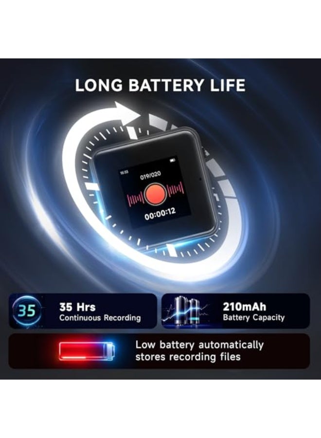 AL RAID 128GB Digital Voice Recorder with Playback SOUNDVALUE Recording Device with Screen & AI Noise Cancellation MP3 Player, 1600H Recording, Auto-Save for Meetings, Lectures, Interviews - Image 5