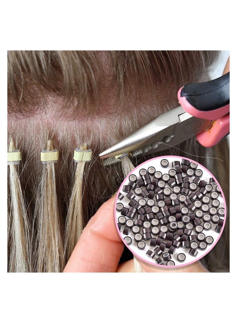 إستيل خرزات السيليكون ذات الوصلات الدقيقة لوصلات الشعر (5 مم) - Image 5