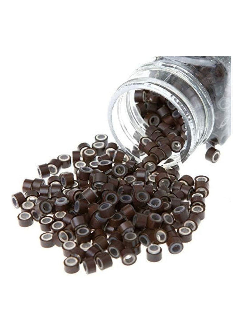 إستيل خرزات السيليكون ذات الوصلات الدقيقة لوصلات الشعر (5 مم) - Image 2