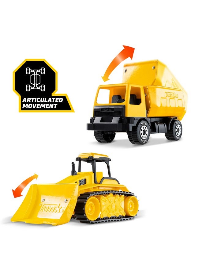 TONKA تونكا - سلسلة كلاسيكيات الصلب - شاحنة تفريغ وبلدوزر، عبوة 2 - Image 3