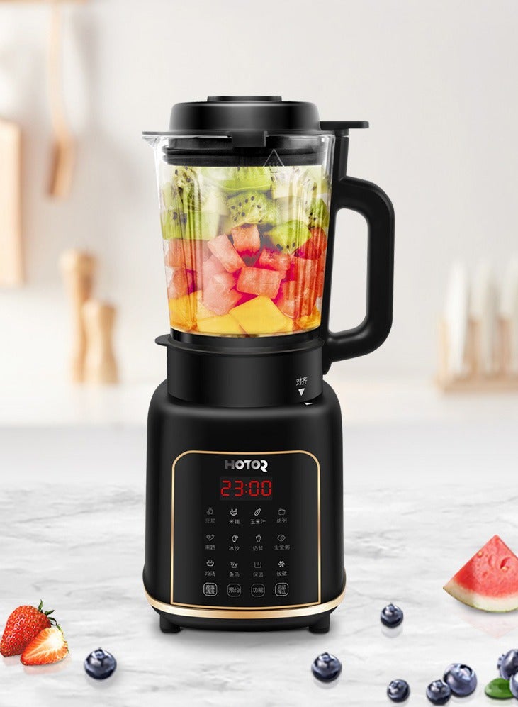HOTOR Smart Blender Smoothie Maker,1.65L Professional Blenders,Food Processor,Baby Food Blender with Heating Function Timer for Crushing Ice,Soup, Fruit, Vegetable,Pumpkin Congee,Soybean Milk,Coffee/1200W,Black - Image 2