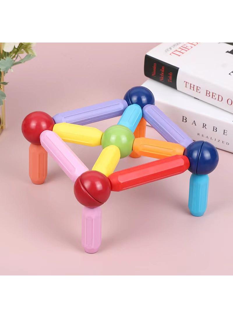 general 128-Piece Magnetic Toy Set Multicolor For Making Different Shapes 3+ Years Age Group - Image 2