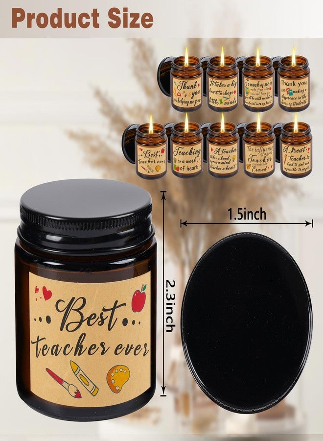 Kolewo4ever 9 Pieces Teacher Appreciation Gifts Thank You 3.5 oz Scented Candles for Women Birthday Teachers Day - Image 3