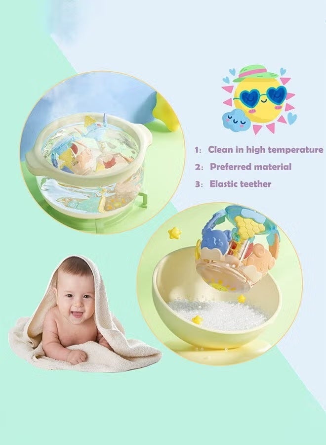 Baby Teether Toys, Rattles Various Deformation Rattles, Silicone Soft Teething Toy, Grasping Balls, Chewing Toys for Infants, Gift Newborn Boy & Girl - Image 4