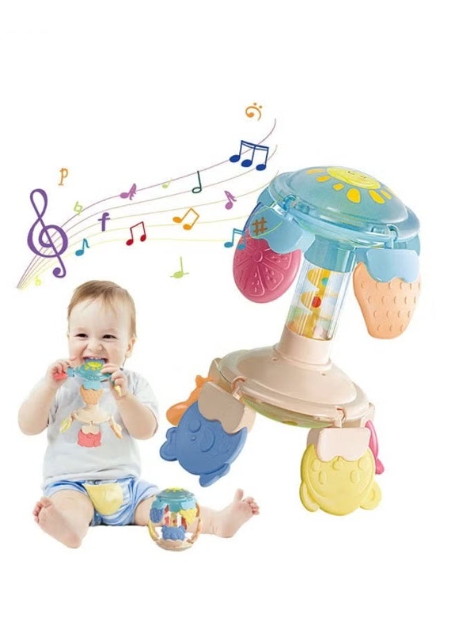 Baby Teether Toys, Rattles Various Deformation Rattles, Silicone Soft Teething Toy, Grasping Balls, Chewing Toys for Infants, Gift Newborn Boy & Girl - Image 1