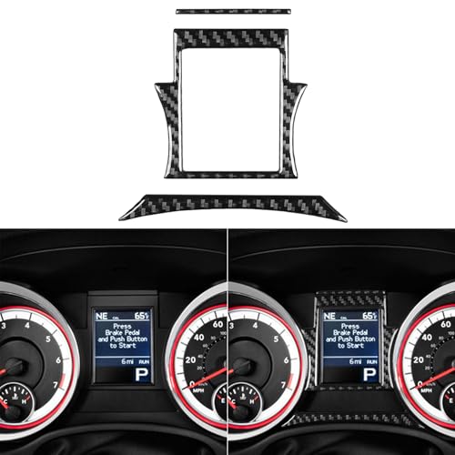 NVCNX Real Premium Carbon Fiber Accessories for Dodge Durango 2011-2013 2012 Car Dash Board Dashboard Instrument Cluster Panel Cover Interior Trim Sticker Decal 3PCs - Image 1